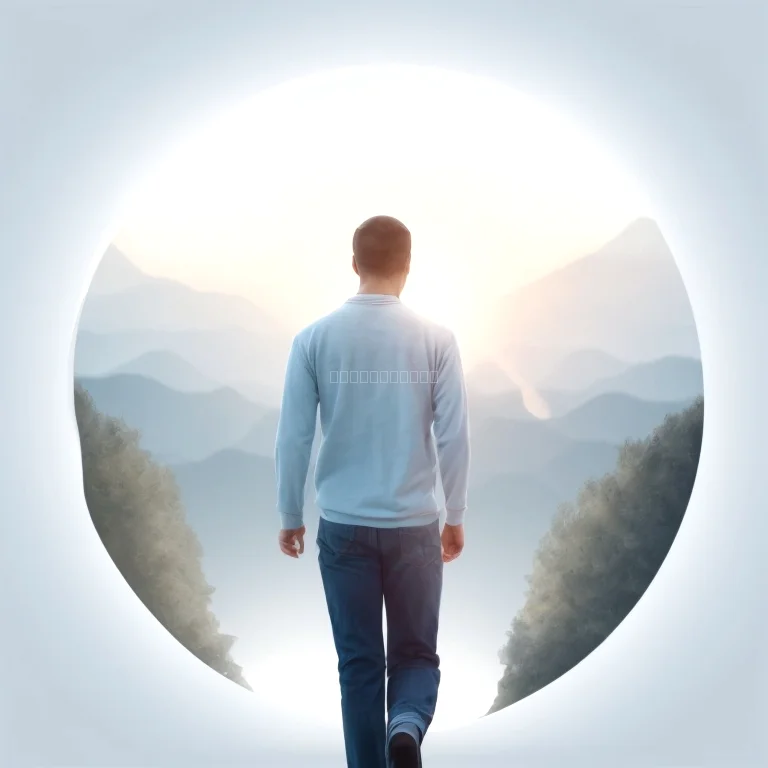 Person auf Bergspitze in der Schweiz